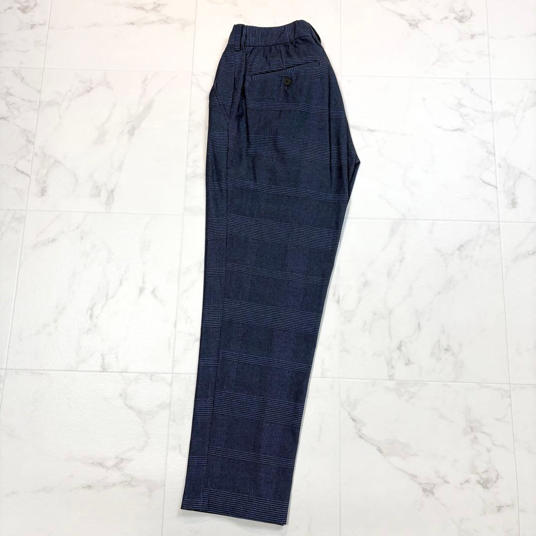 極美品 ブラックレーベルクレストブリッジ スーツ 洗濯可能 チェック 紺 S