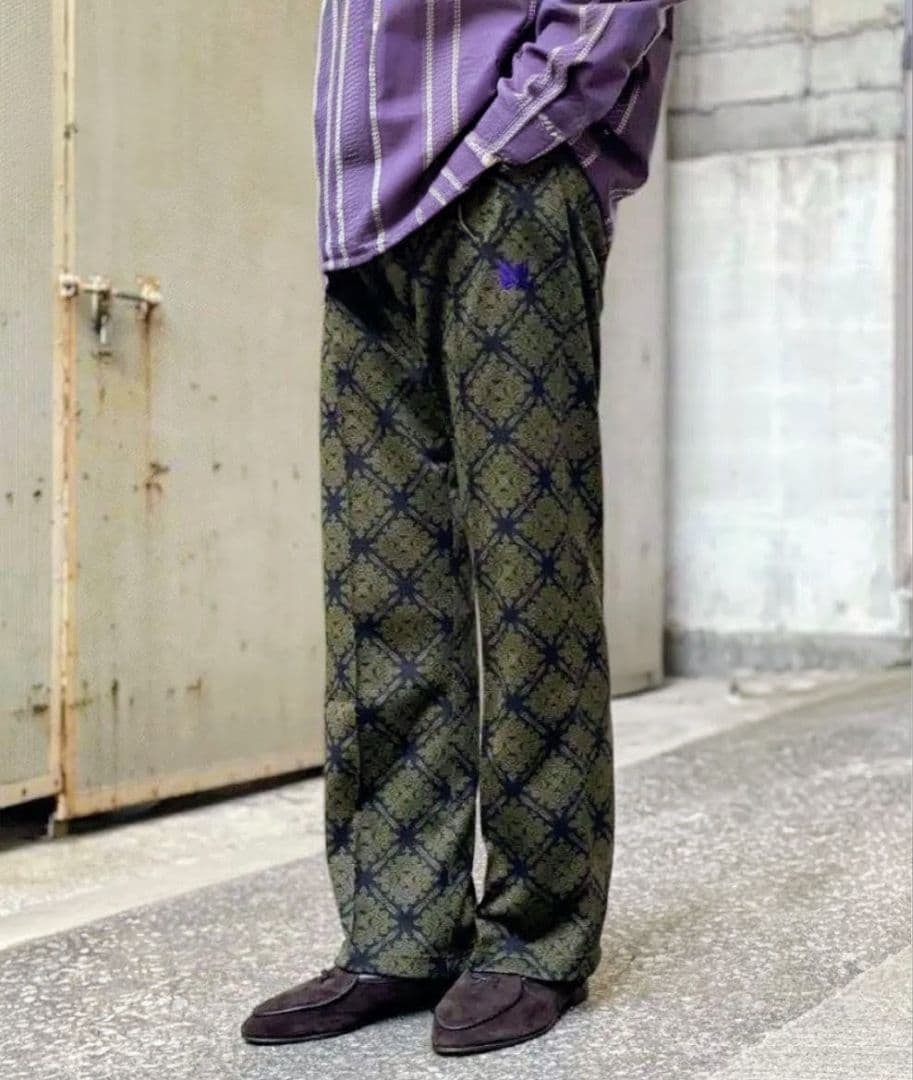 【あああ】needles トラックパンツ ダマスク ストレート xs