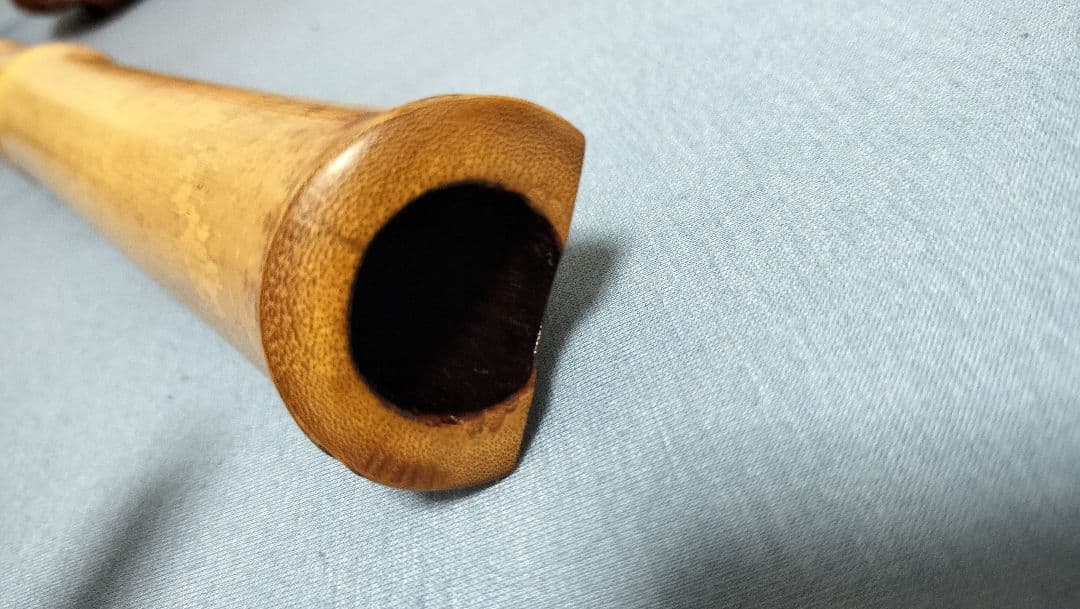 尺八 本体 竹製 約50cm 4穴 専用袋付き