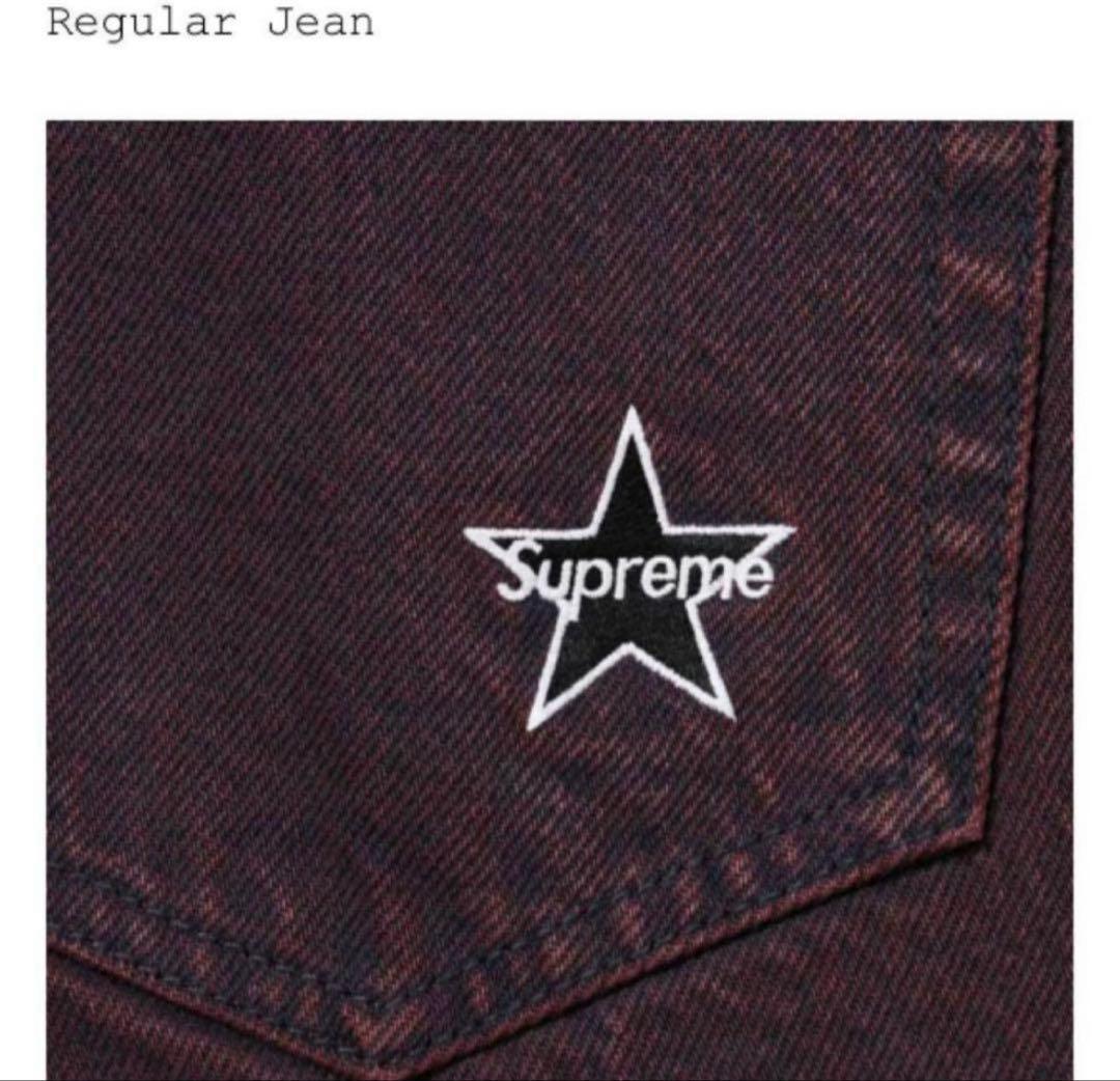 パンツ Supreme Regular Jean Overdye Red 34
