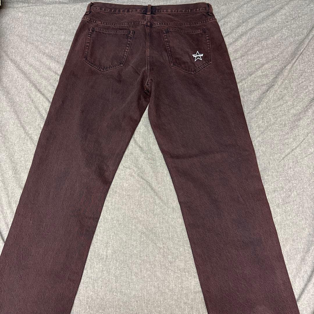 パンツ Supreme Regular Jean Overdye Red 34