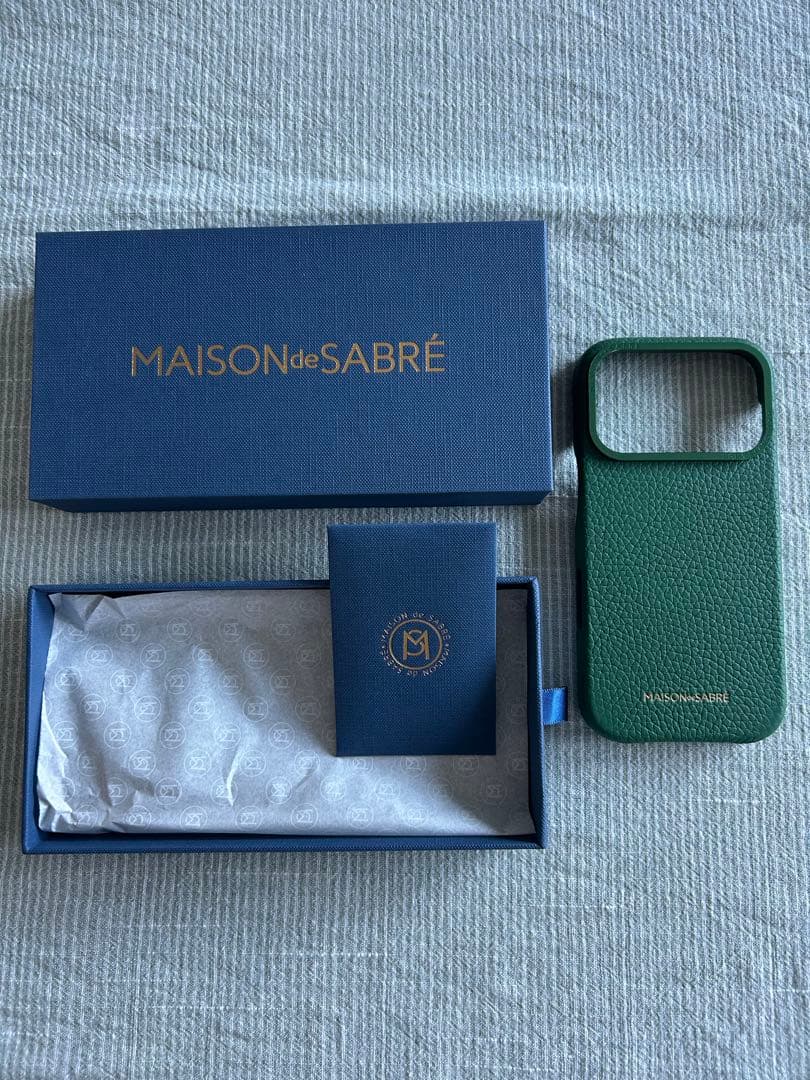 iPhone17Proケース MAISON de SABRÉ グリーンレザー