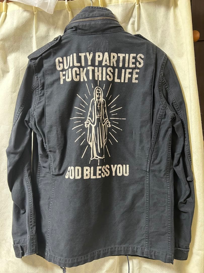 ワコマリア ミリタリージャケット ウォッシュブラック