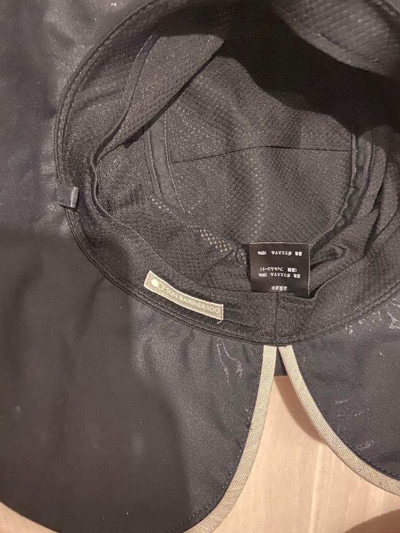 サンバリア100 ナチュラル リボンハット 完全遮光 UVカット バックリボン
