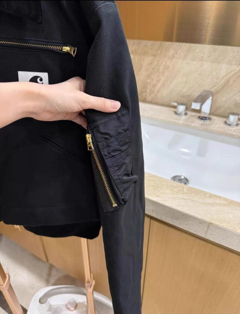 sacai Carhartt ジャケット ブラック