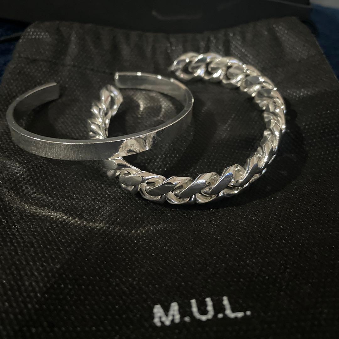 M.U.L. シルバー バングル 2点セット