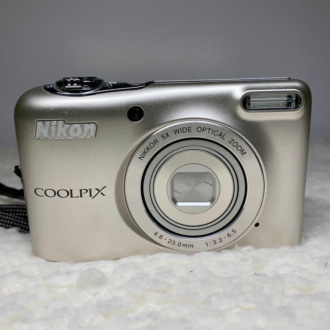 【美品】Nikon Coolpix L32 シルバー （元箱取説SDカード付き）