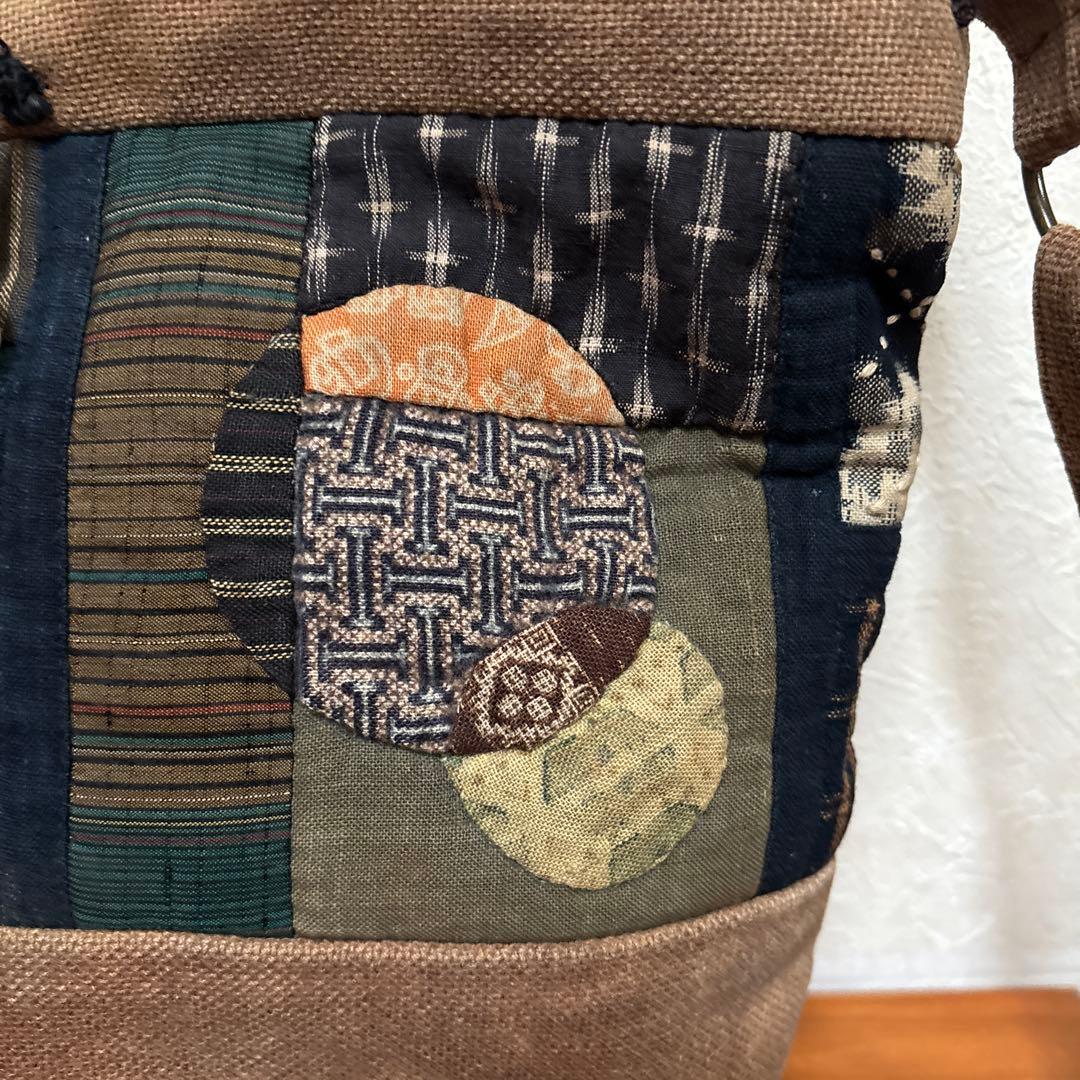 ギャラリー購入品　古布　酒袋　絣　絵絣　パッチ　リメイク　バック