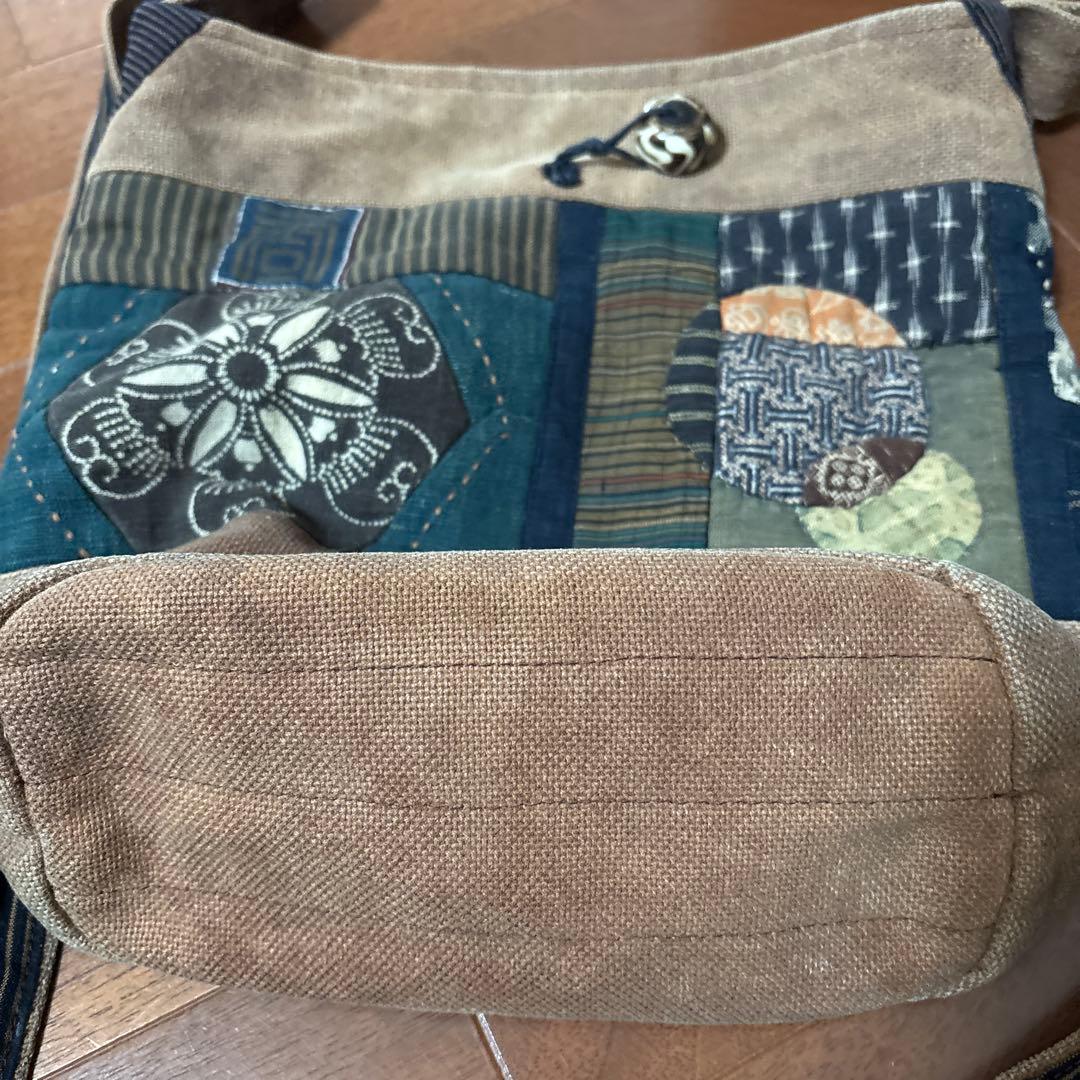 ギャラリー購入品　古布　酒袋　絣　絵絣　パッチ　リメイク　バック