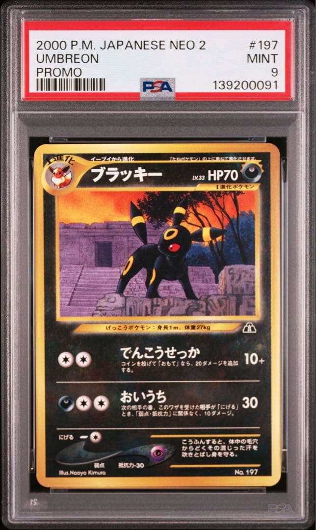 【PSA9】ブラッキー　旧裏　neo　プレミアムファイル　日本支社　最新ケース