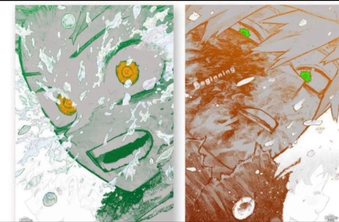 ヒロアカ展　緑谷出久　爆豪勝己　A2アートポスター2枚セット