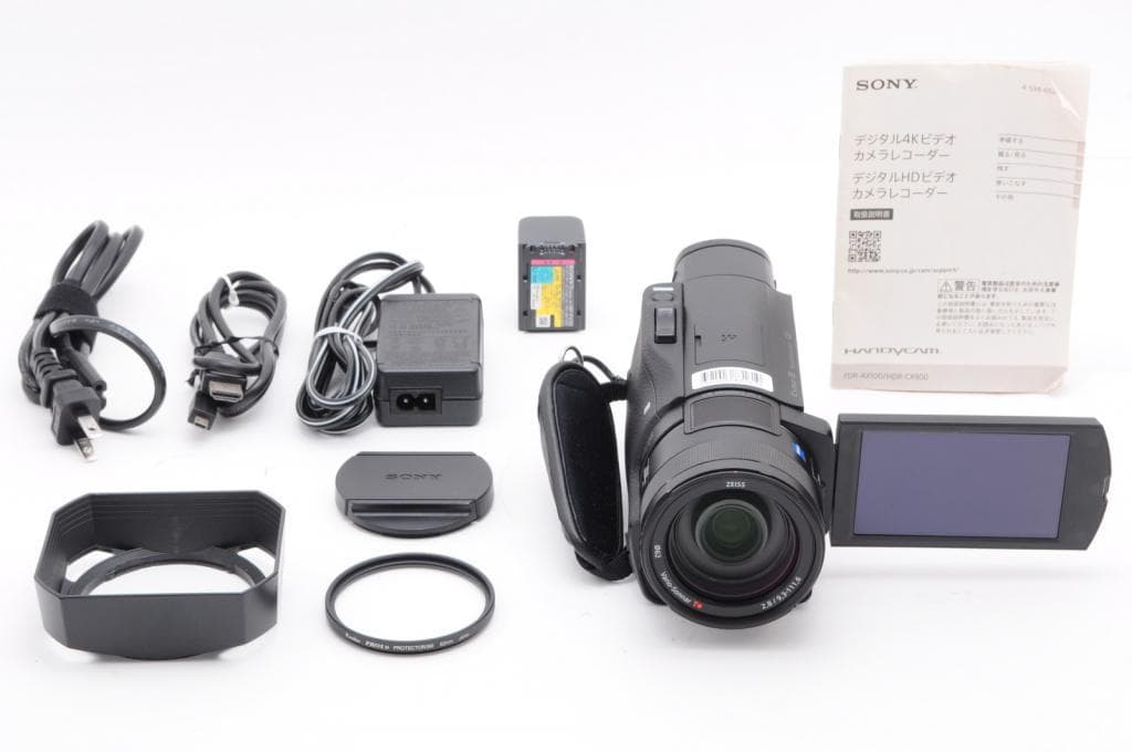 SONY FDR-AX100 4K ビデオカメラ Vario-Sonnar T*