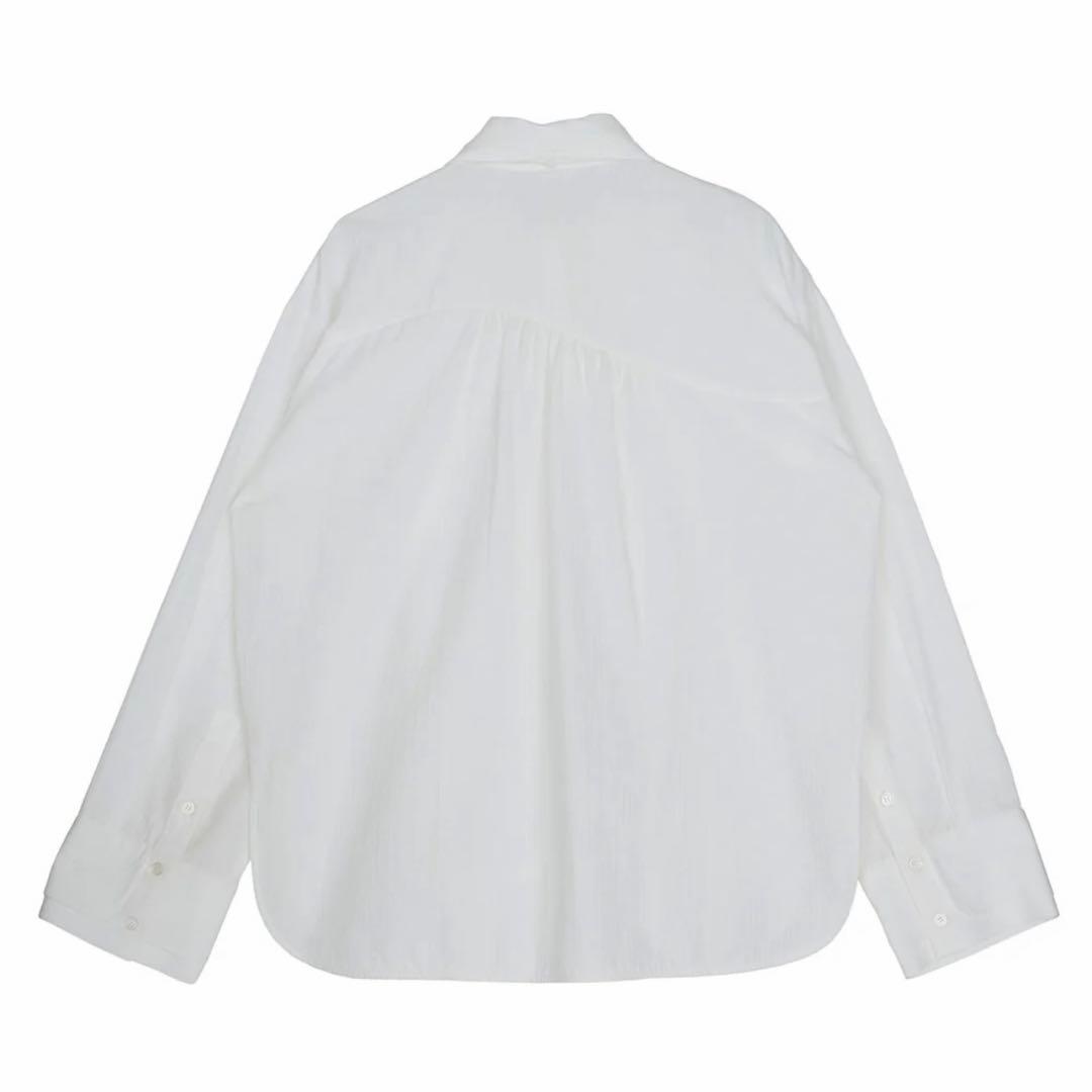 トップス UND UNEVENNESS TIE BLOUSE