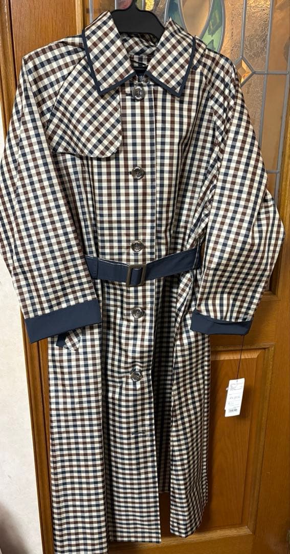 新品アクアスキュータム　レインコート　トレンチコート風LL