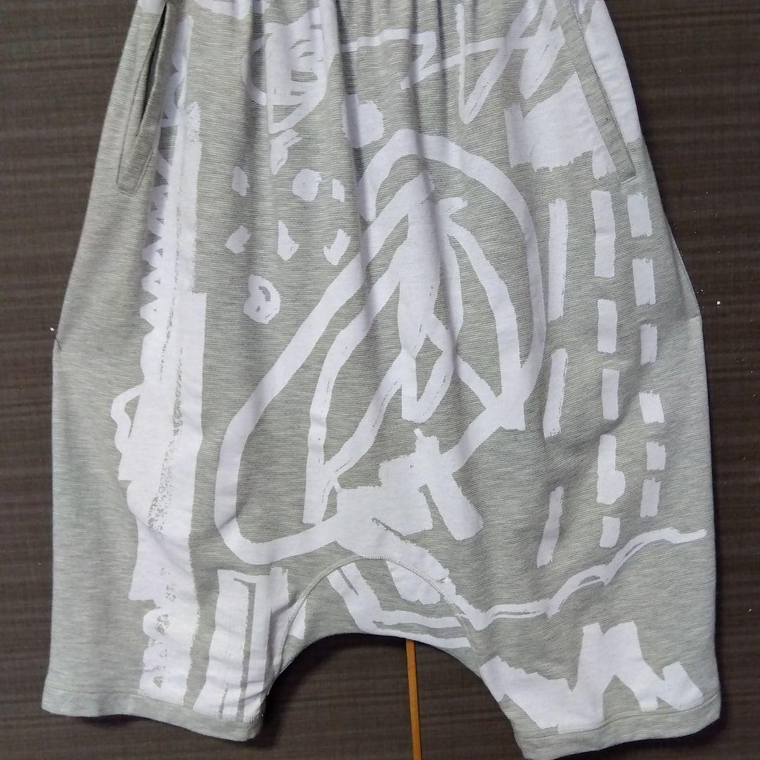 ❋もゆる❋センソユニコ❋アートプリント グレー サルエルパンツ