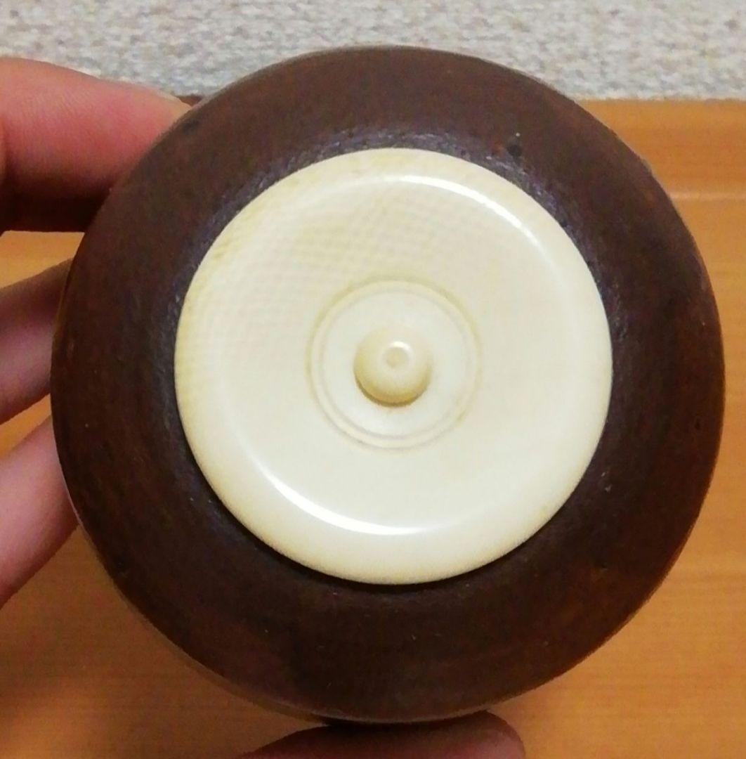 西岡小十作　唐津焼　茶入　共箱　略歴付　茶道具