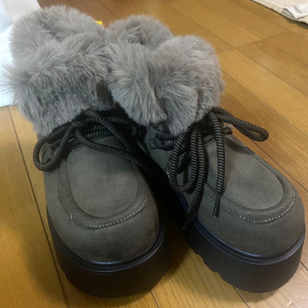 フェイクムートンショートブーツ