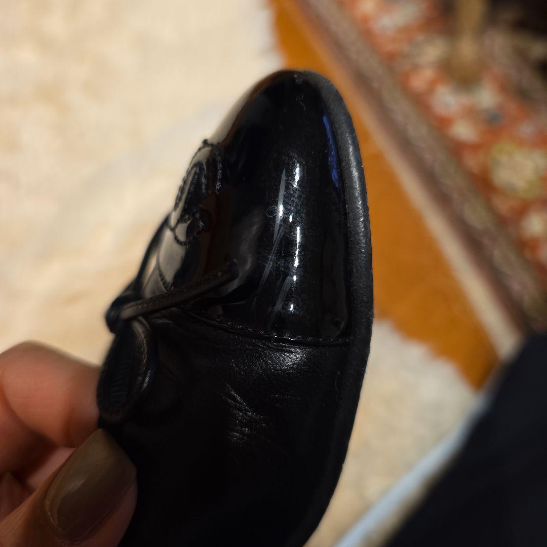 【美品】CHANEL シャネル バレリーナ フラットシューズ 36½ブラック