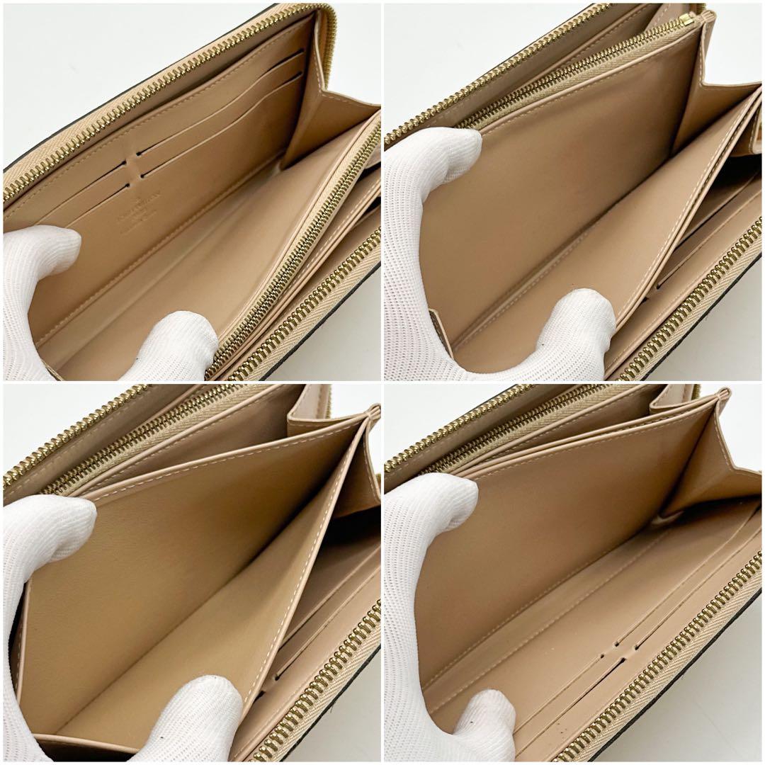 ルイヴィトン ジッピーウォレット ヴェルニ モノグラム イエロー ベージュ