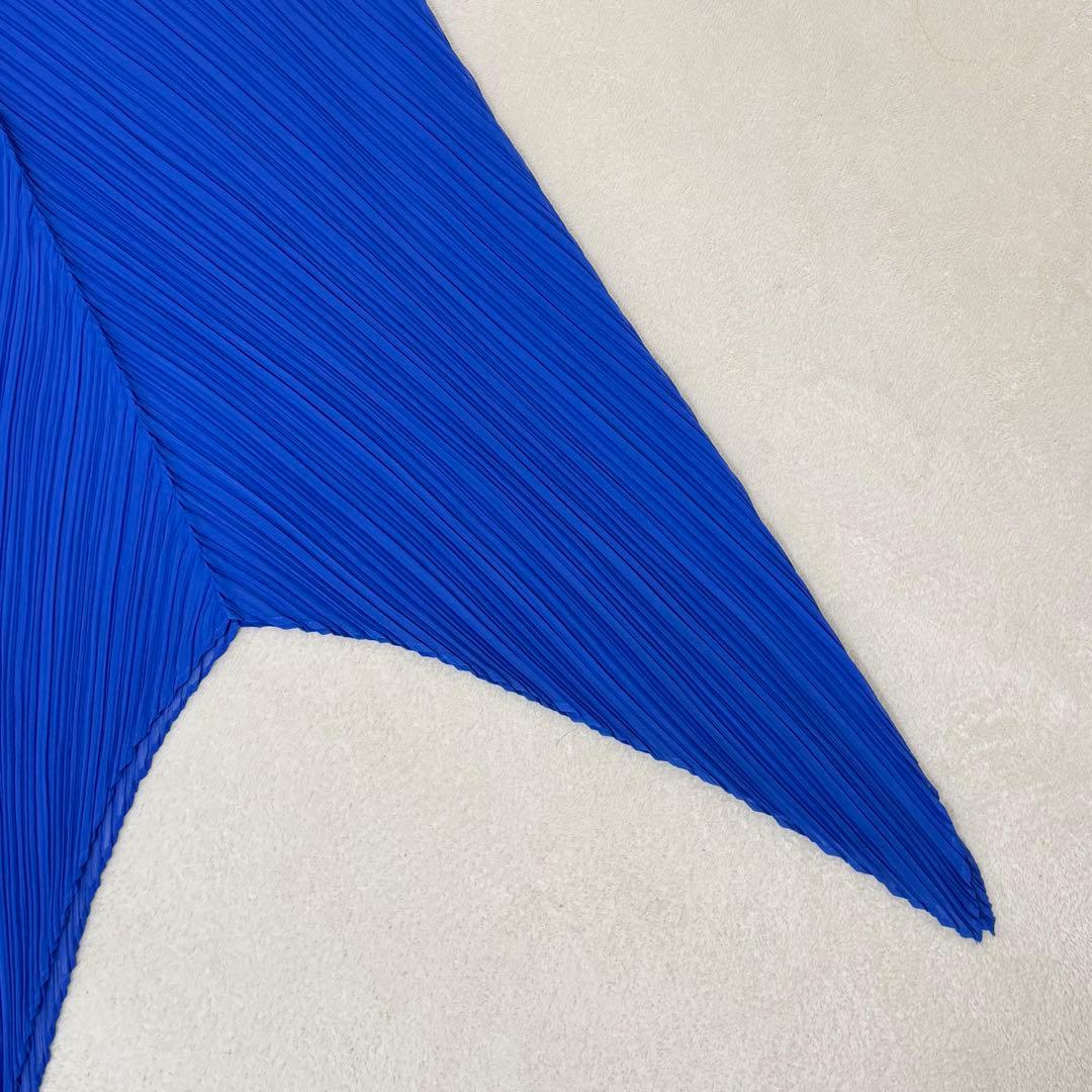 極美品✨ISSEY MIYAKE プリーツ　変形　チュニック　ブルー　Mサイズ