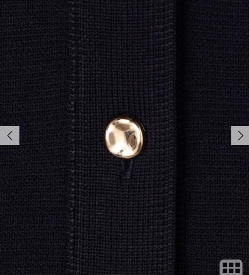 ノーリーズNOLLEY'S ネイビー レース付きペプラム ベスト