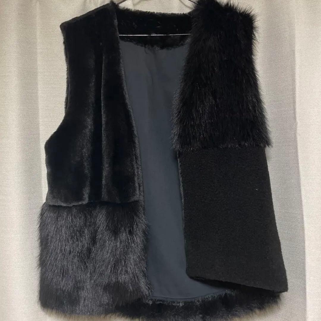 新品 CLOCHE ファー ベスト