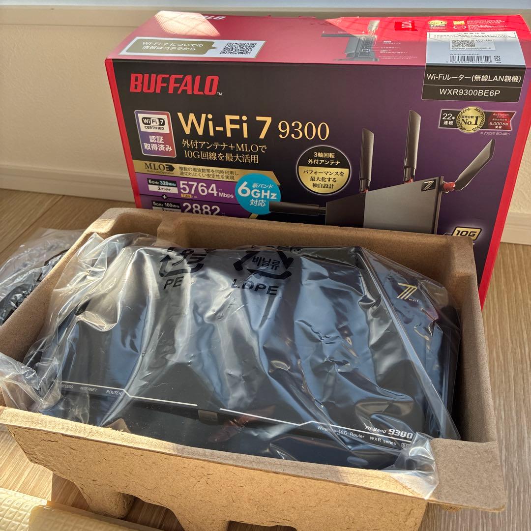 〔美品〕BUFFALO Wi-Fi 7 9300 WXR9300BE6P