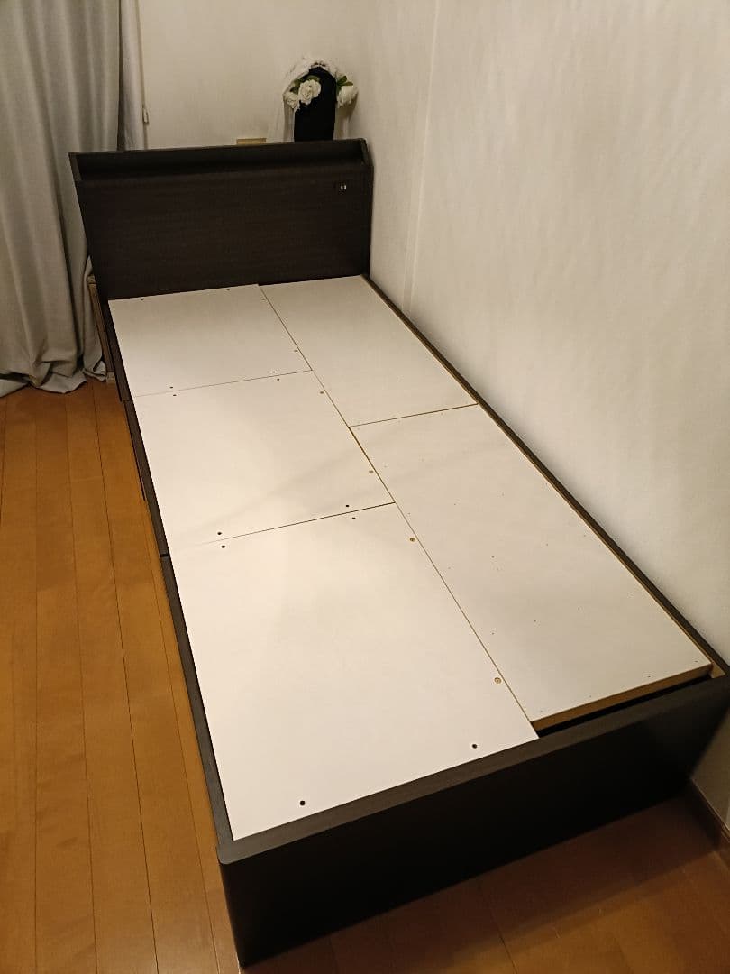 【特価】シングルベッドフレーム ダークブラウン NITORI