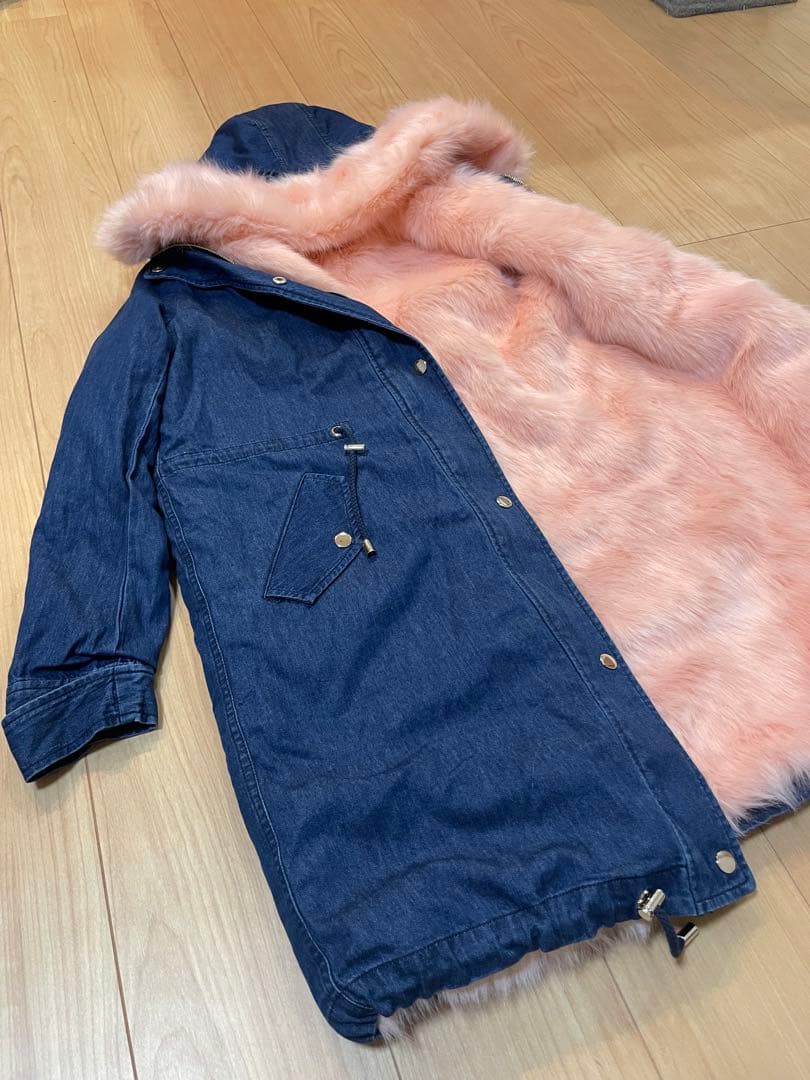 新品・未使用 エミリアウィズ ファーデニムモッズコート(M) EmiriaWiz