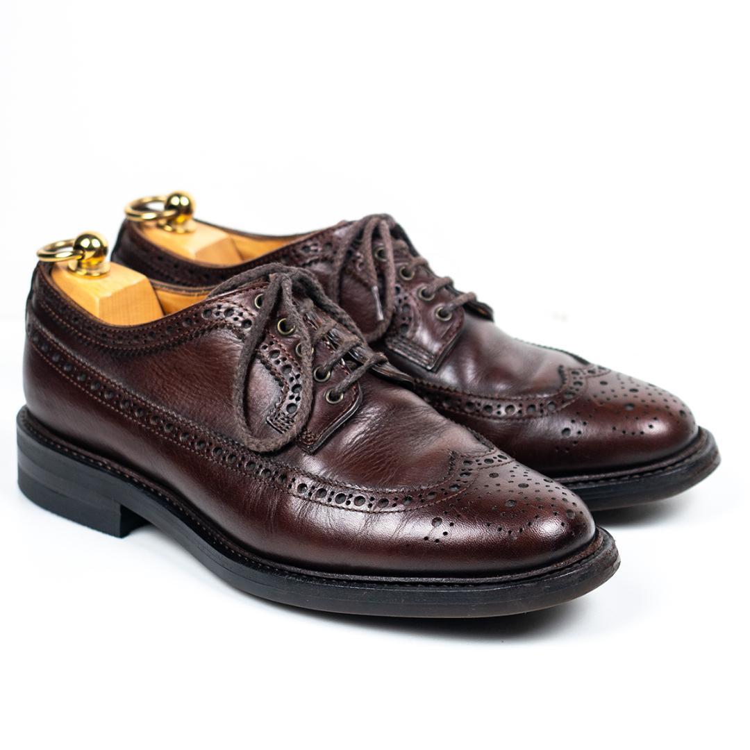 三陽山長 サンヨウヤマチョウ フルブローグ 茶 日本製 高級靴 希少