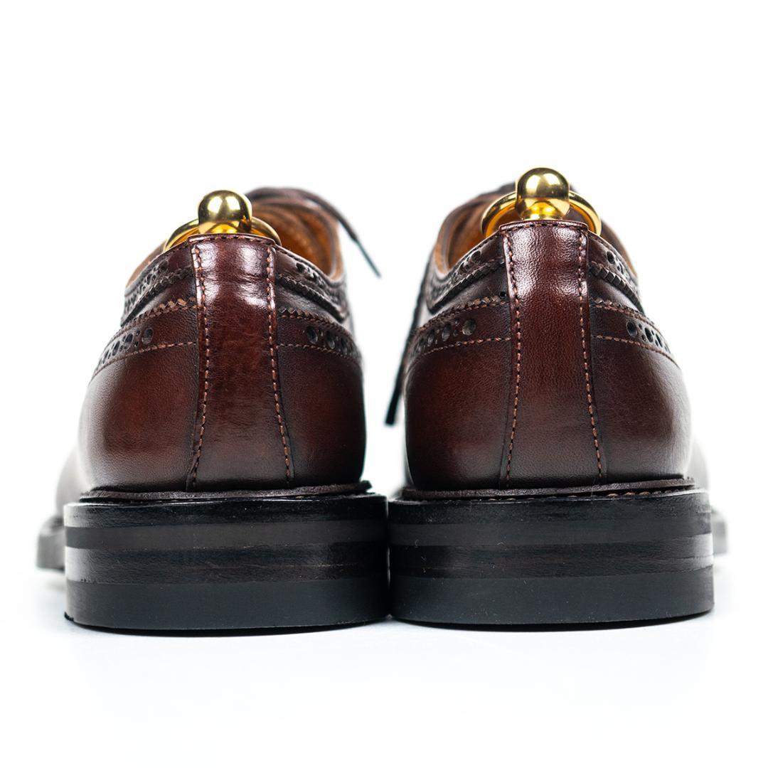 三陽山長 サンヨウヤマチョウ フルブローグ 茶 日本製 高級靴 希少