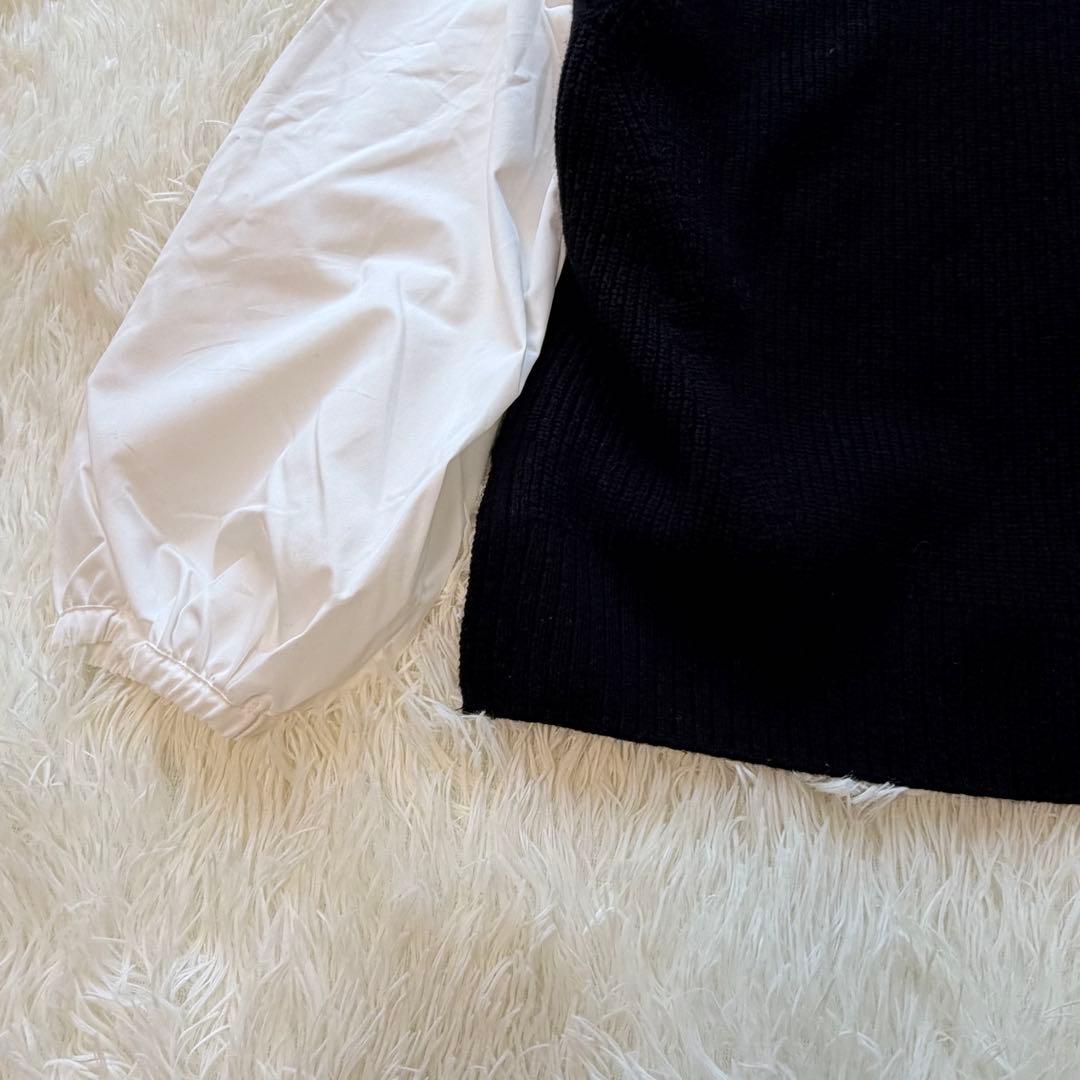 美品　ブルーレーベルクレストブリッジ　ブラウス付きニットベスト　ブラック