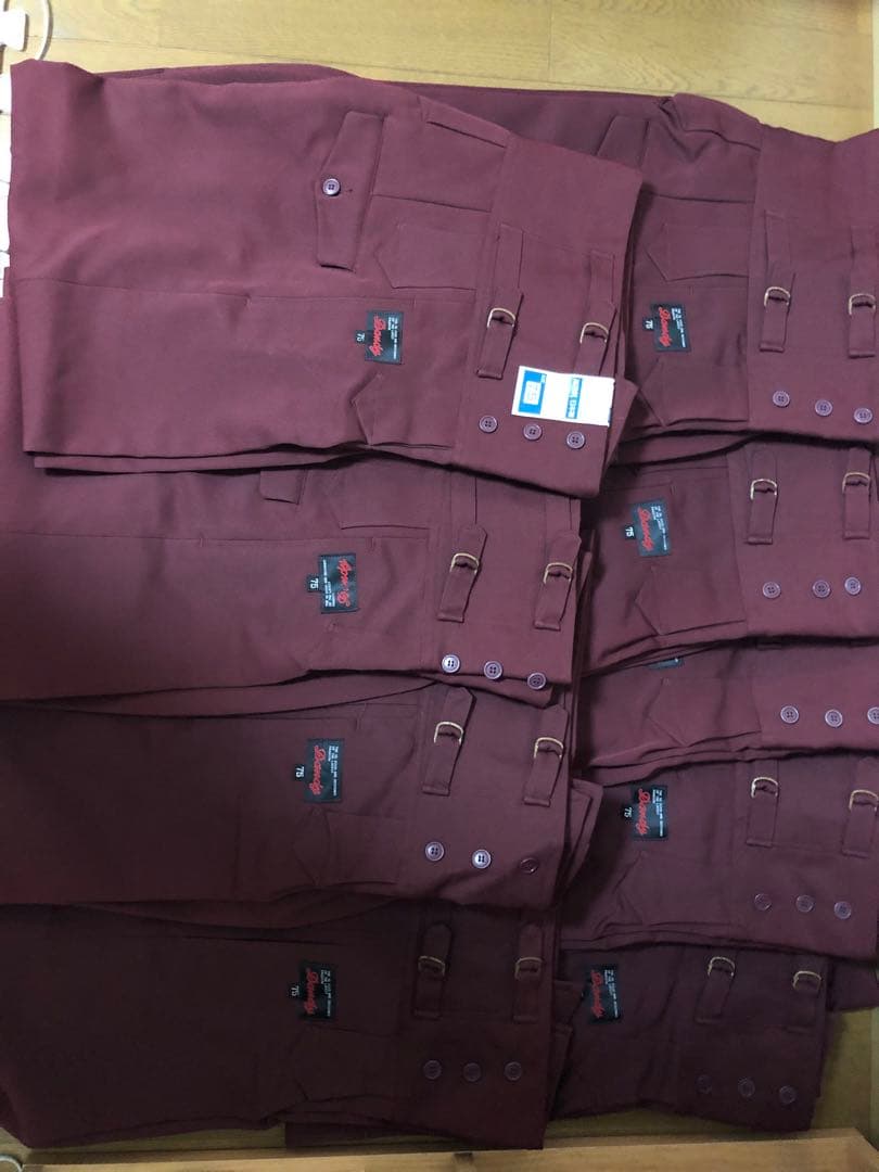 ⭐︎日本製⭐︎三つボタンニッカ【エンジ】17本