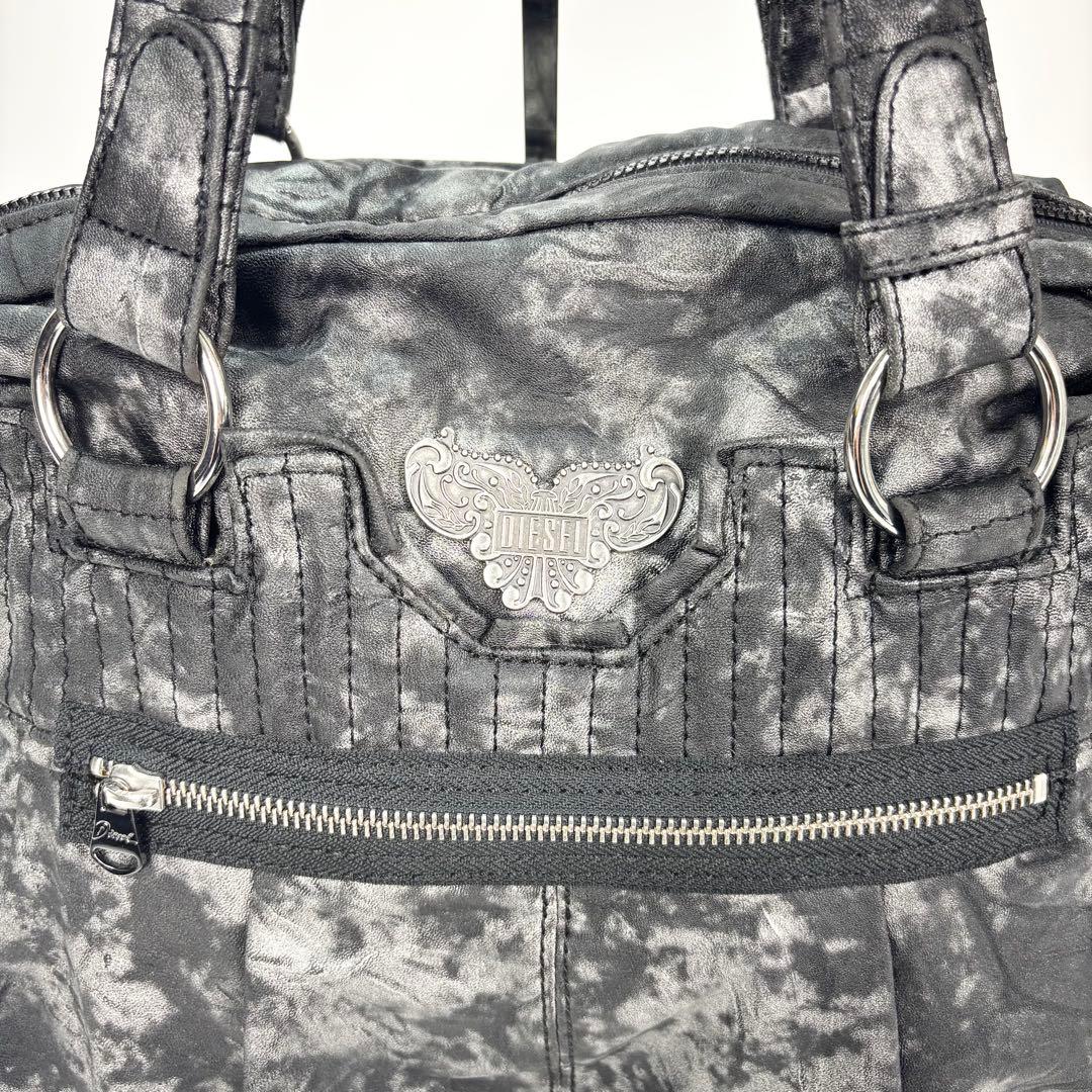 極美品✨ディーゼル カモフラ Y2Kボストン ハンドバッグ archive