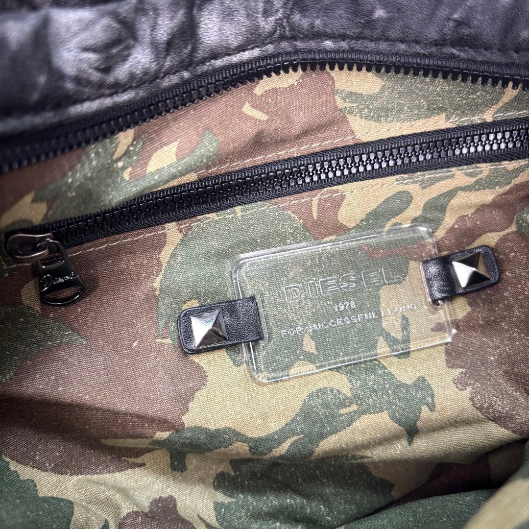 極美品✨ディーゼル カモフラ Y2Kボストン ハンドバッグ archive