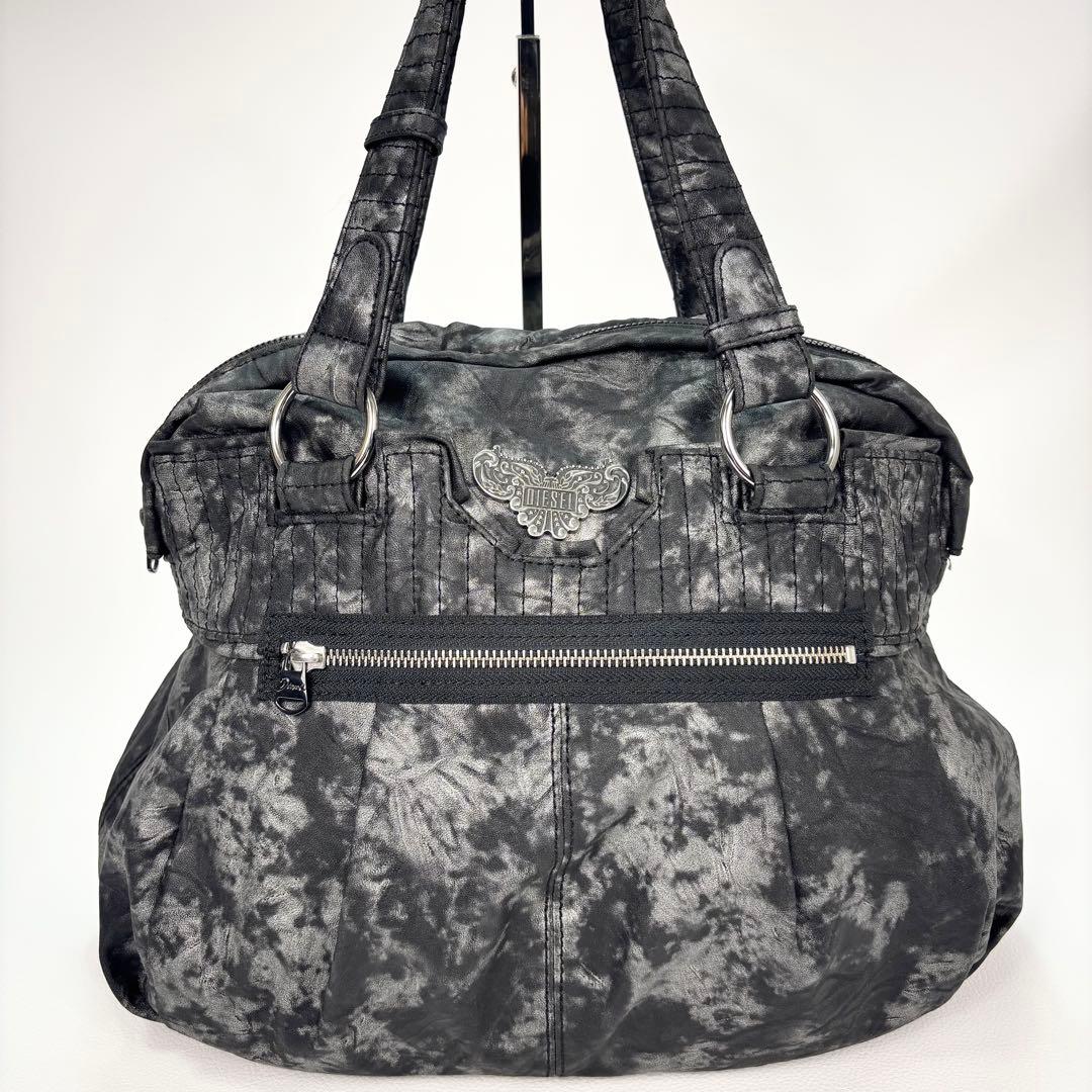 極美品✨ディーゼル カモフラ Y2Kボストン ハンドバッグ archive