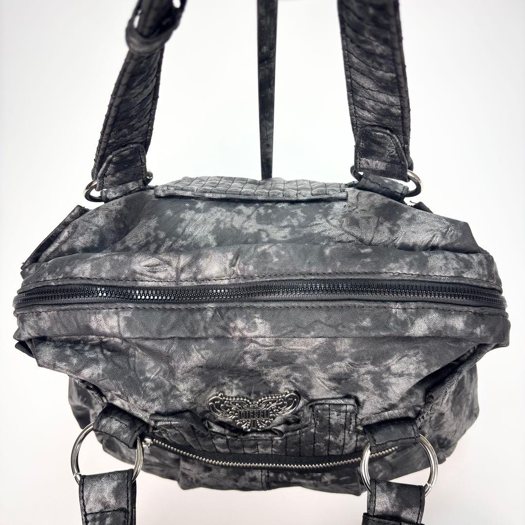 極美品✨ディーゼル カモフラ Y2Kボストン ハンドバッグ archive