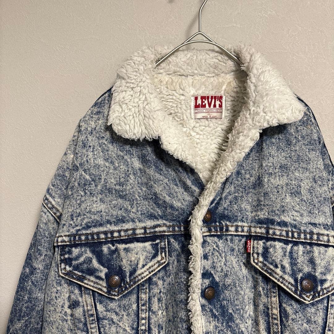 ［りなりな］レア品 80s Levi’s デニム ボアジャケット 短丈
