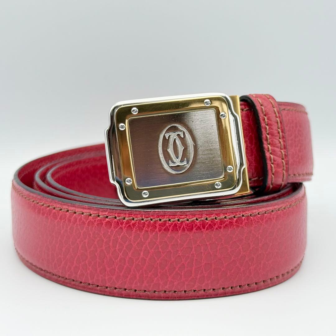 ✨美品✨カルティエ マストライン サントス レザー ベルト レディース 純正革