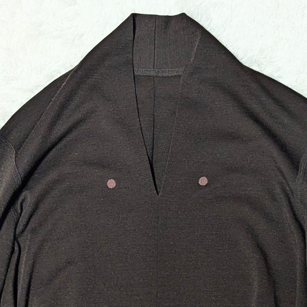 極美品◎ヨーガンレール マキシ丈ワンピース ゆったり Vネック M ブラウン 茶