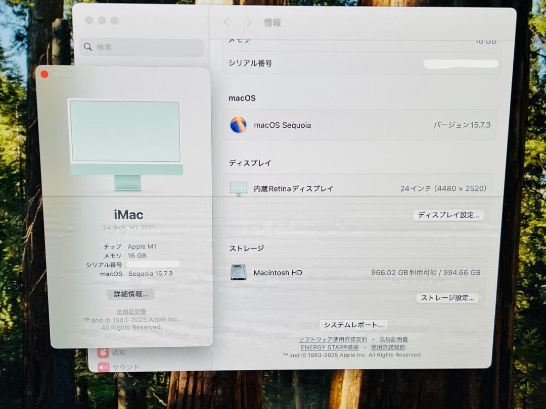 ★Apple iMac 24インチ 2021★M1 16GB SSD 1TB