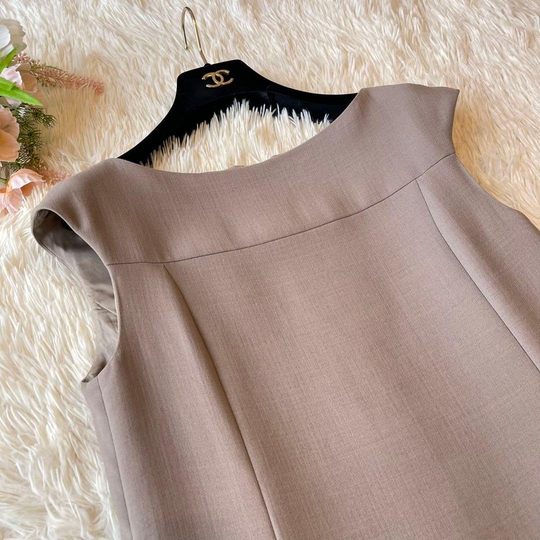 極美品 FOXEY 2021年 GoldButton ワンピース ベージュ 38