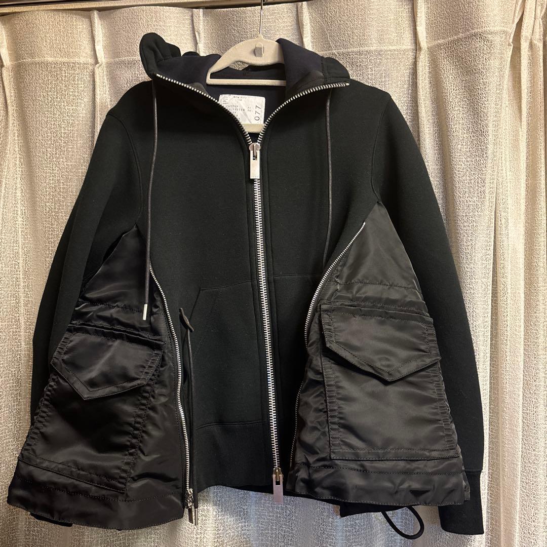 新品タグ付き　SACAI サカイ　コンビネーション　スポンジスウェットフーディ