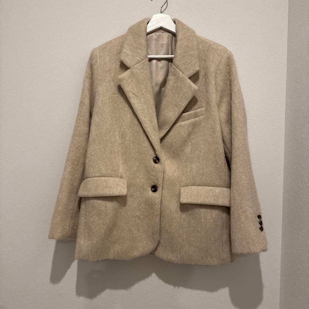 basement onlineモヘアシャギージャケットコート