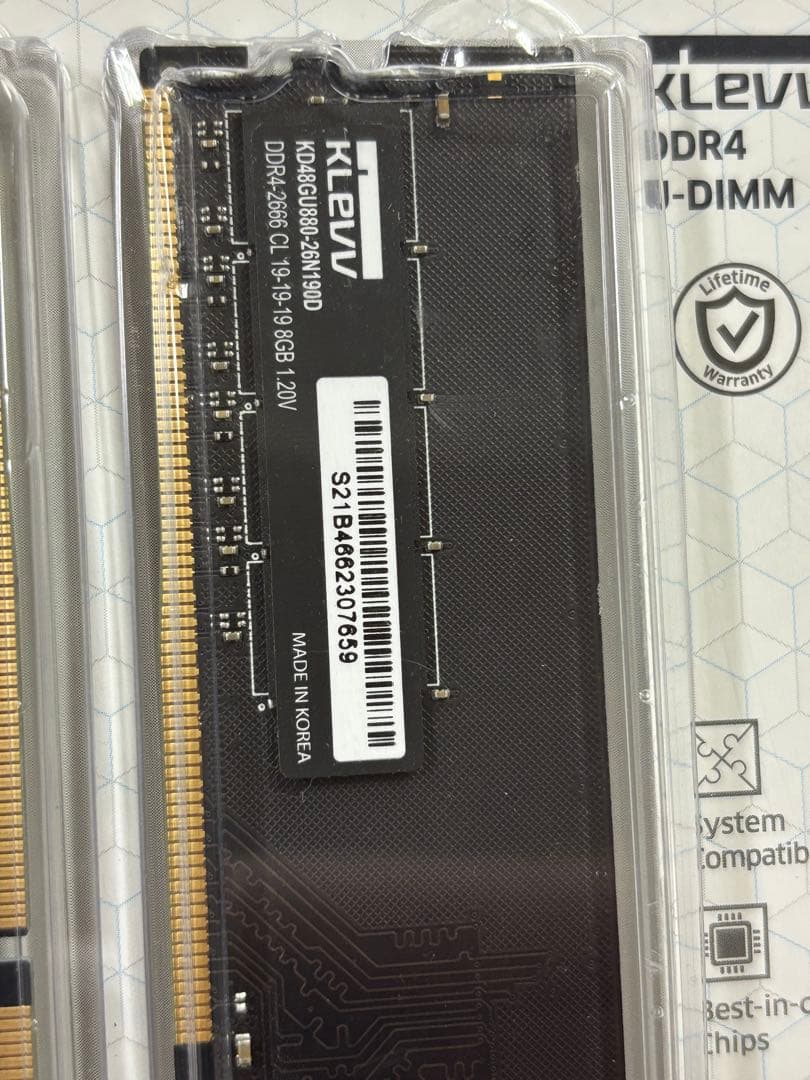 メモリー KLEVV DDR4 U-DIMM 16GB (8GB x 2)