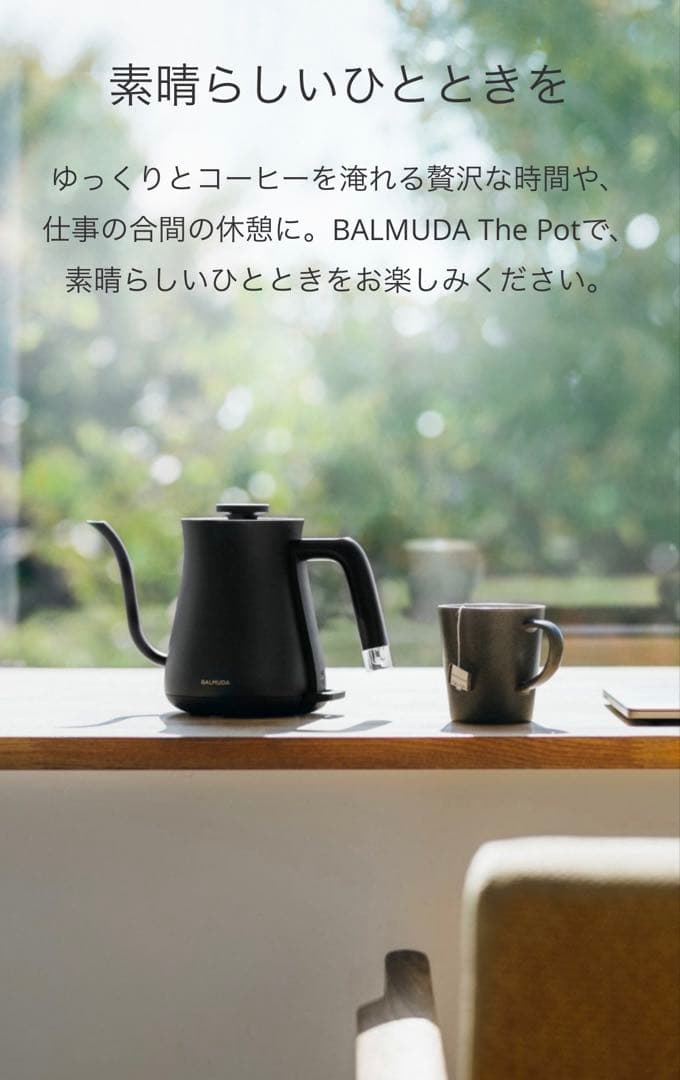 新品•未開梱　ＢＡＬＭＵＤＡ　バルミューダ ザ・ポット