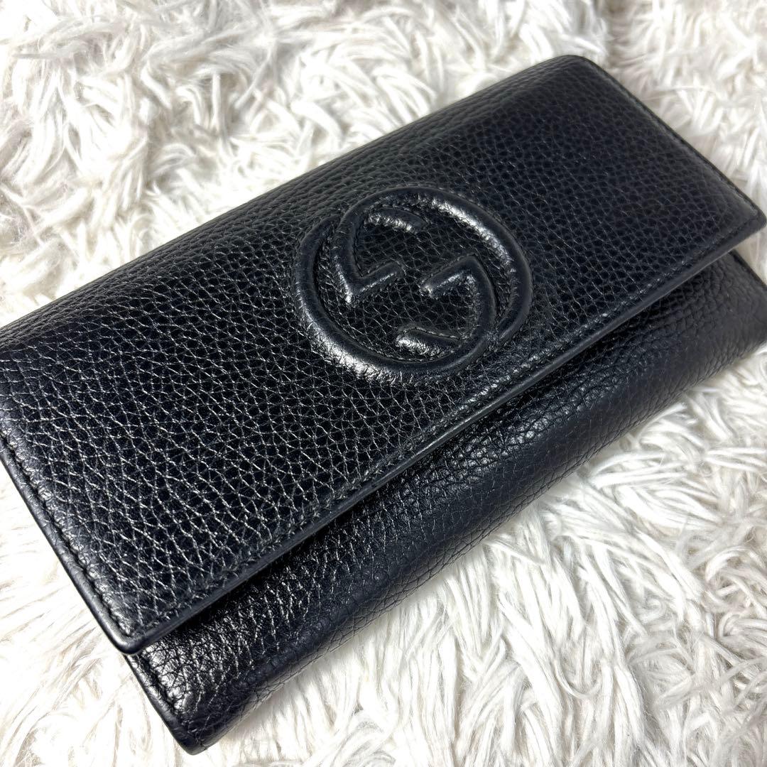 s*3様 ✨美品✨グッチ✨GUCCI 長財布　ソーホー ブラック　インターロッキ