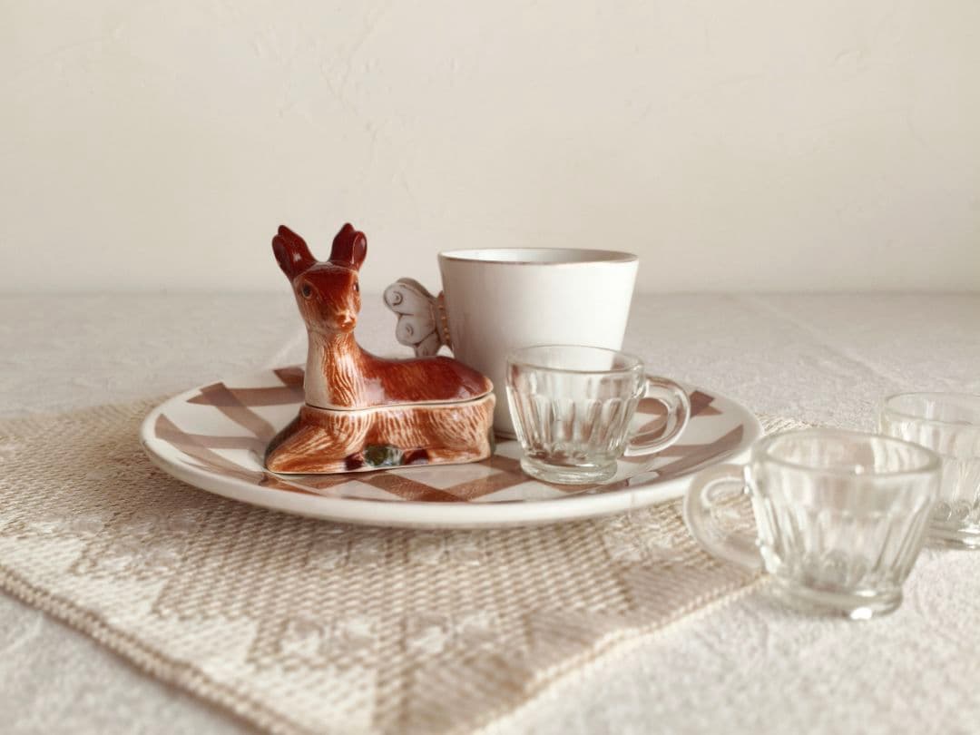 【まーちゃんさま】vintage pot ୨୧ 小鹿さん miniテリーヌポット