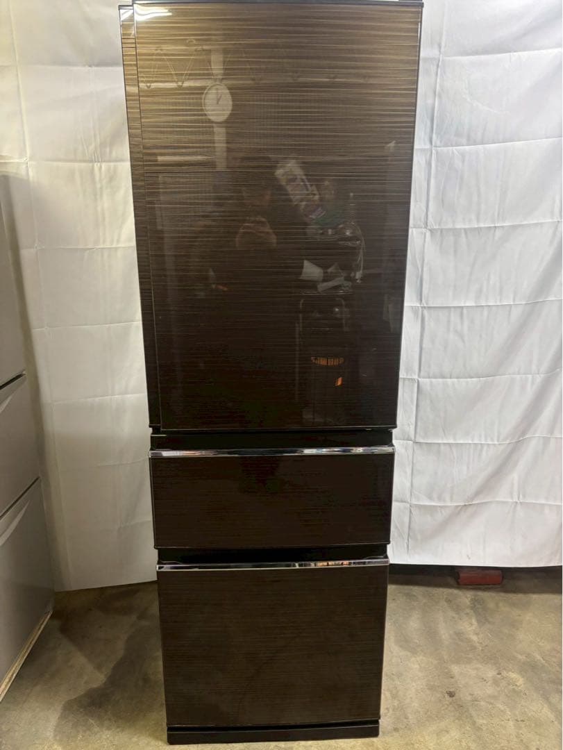 三菱電機 3ドア冷蔵庫 MR-CX37F-BR 2021年製365L 右開き