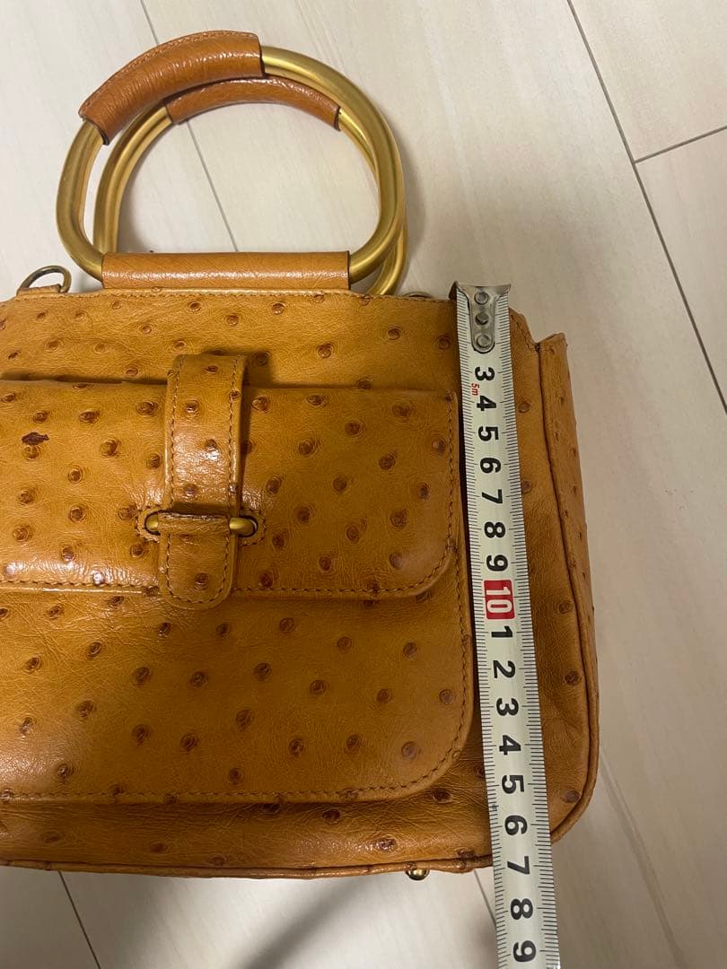 GUCCIオーストリッチレザー ショルダーバッグ ハンドバッグ